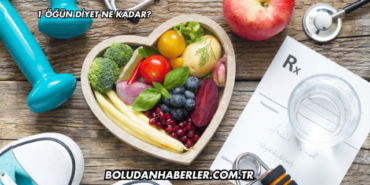 1 Öğün Diyet Ne Kadar?